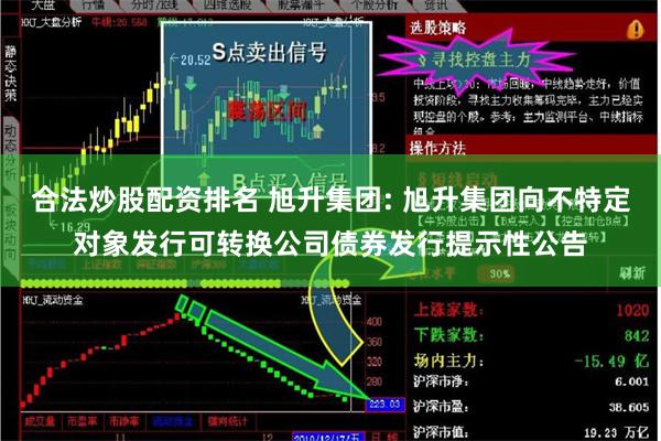 合法炒股配资排名 旭升集团: 旭升集团向不特定对象发行可转换公司债券发行提示性公告