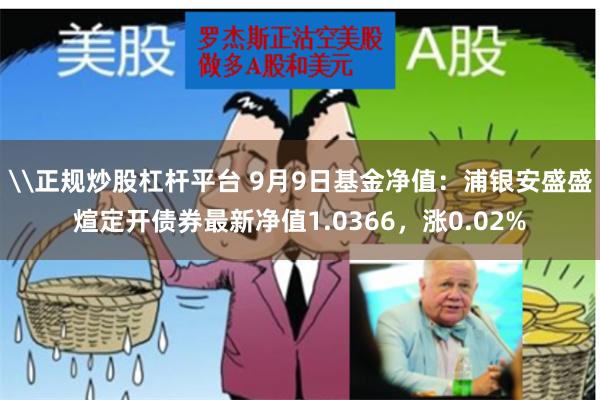 \正规炒股杠杆平台 9月9日基金净值：浦银安盛盛煊定开债券最新净值1.0366，涨0.02%